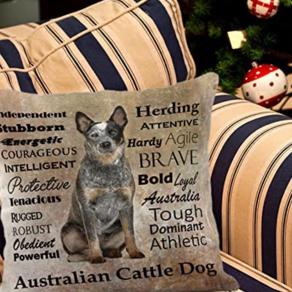 New Australian Cattle Dog farmhouse Vintage Style  Decorative pillow cas…